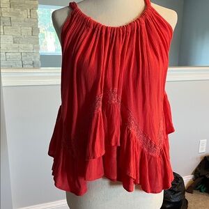 Free People Women's Red Sleeveless Top